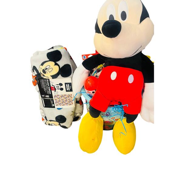 Mickey Mouse giant Easter basket bundle 24 inch Mickey pillow buddy 50x70 Mickey - Picture 10 of 10